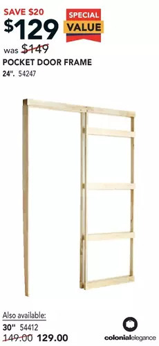 Lowe's Colonial Elegance Pocket Door Frame offer