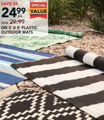 Lowe's 3' X 5' Plastic Outdoor Mats offer