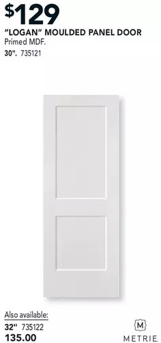 Lowe's Metrie "Logan" Moulded Panel Door offer