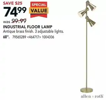 Lowe's Allen + Roth Industrial Floor Lamp offer