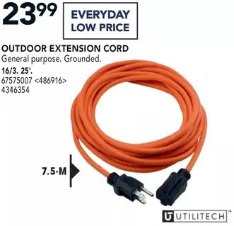 Lowe's Utilitech Outdoor Extension Cord offer
