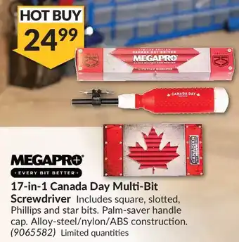 Princess Auto Megapro 17-in-1 Canada Day Multi-Bit Screwdriver offer