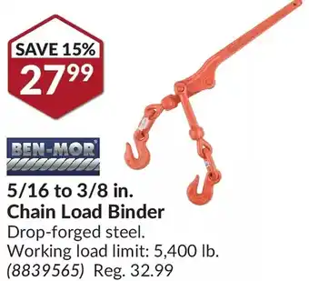 Princess Auto Ben-Mor 5/16 to 3/8 in. Chain Load Binder offer