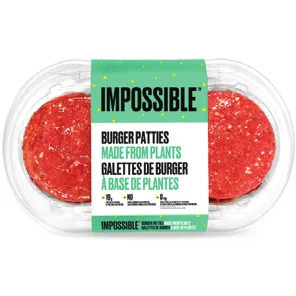 Sobeys Impossible Plant-Based Burger Patties offer