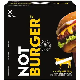 Sobeys Not Burgers Plant-Based Burgers offer