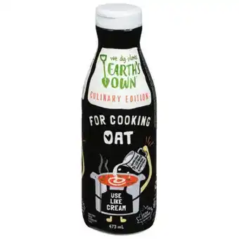 Sobeys Earth's Own Naked Organic Oat Beverage, Culinary Cream or Plant-Based Spreads or Dips offer