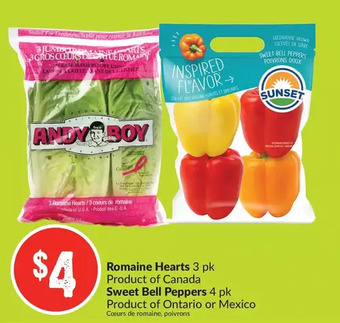 FreshCo Romaine Hearts | Sweet Bell Peppers offer
