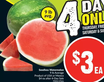FreshCo Seedless Watermelon offer