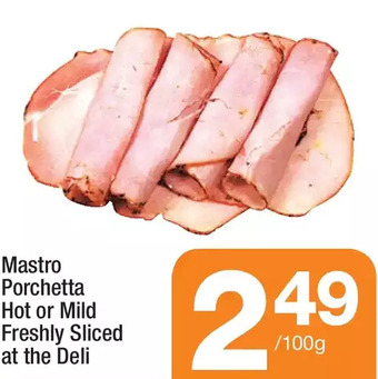 Highland Farms Mastro Porchetta Hot or Mild Freshly Sliced at the Deli offer
