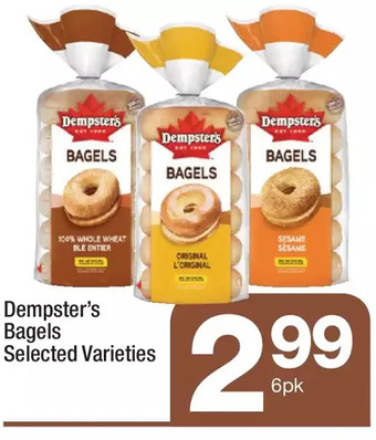 Highland Farms Dempster's Bagels offer