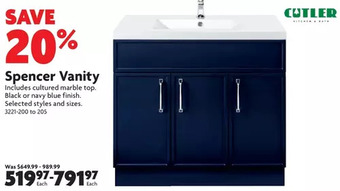 Home Hardware Spencer Vanity offer