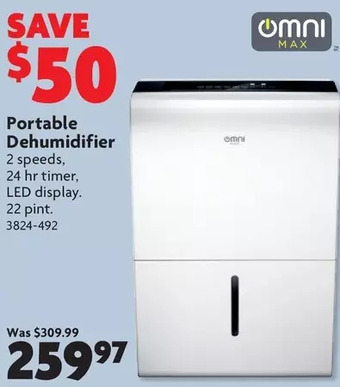 Home Hardware Portable Dehumidifier offer