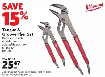 Home Hardware Tongue & Groove Plier Set | 2 Pc. Torque Lock Pliers Set offer