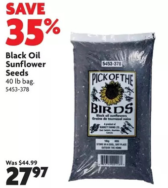 Home Hardware Black Oil Sunflower Seeds offer