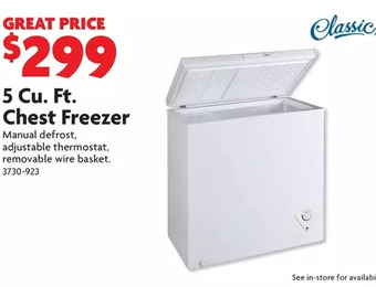 Home Hardware 5 Cu. Ft. Chest Freezer offer