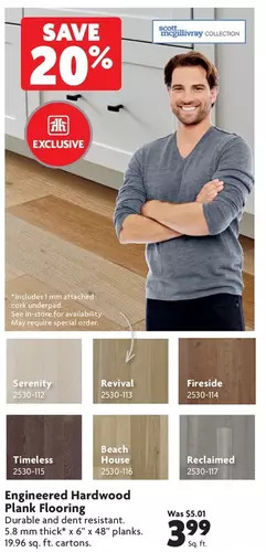 Home Hardware Engineered Hardwood Plank Flooring offer