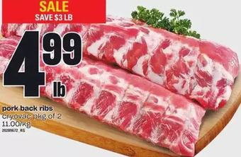Loblaws Pork Back Ribs offer