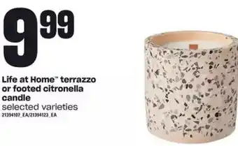 Loblaws Life at Home Terrazzo or Footed Citronella Candle offer