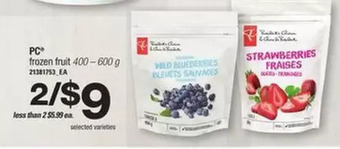 Loblaws PC Frozen Fruit offer