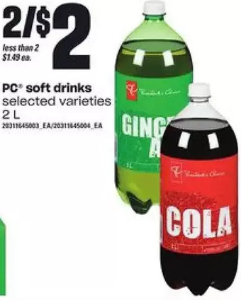 Loblaws PC Soft Drinks offer