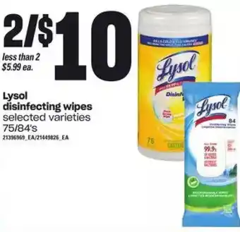 Zehrs Markets Lysol Disinfecting Wipes offer
