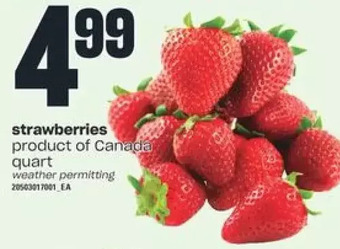 Valu-mart Strawberries offer