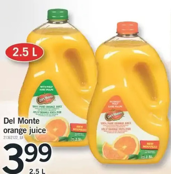 Fortinos Del Monte Orange Juice offer