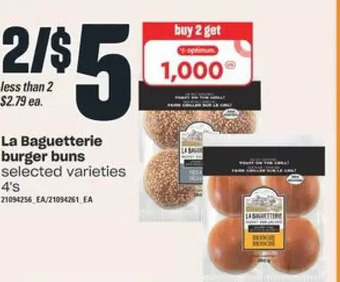 Valu-mart La Baguetterie Burger Buns offer