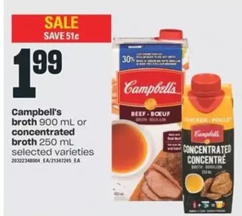 Valu-mart Campbell's Broth or Concentrated Broth offer