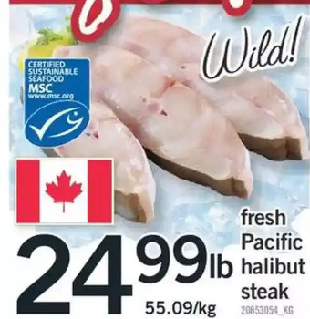 Fortinos Fresh Pacific Halibut Steak offer