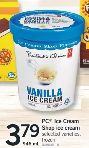 Fortinos PC Ice Cream Shop Ice Cream offer
