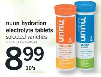 Fortinos Nuun Hydration Electrolyte Tablets offer