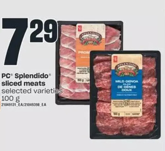 Independent Grocer PC Splendido Sliced Meats offer
