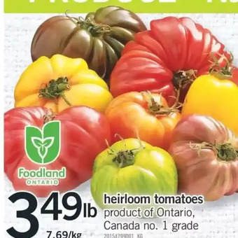 Fortinos Heirloom Tomatoes offer