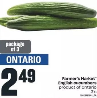 Independent Grocer Farmer's Market English Cucumbers offer