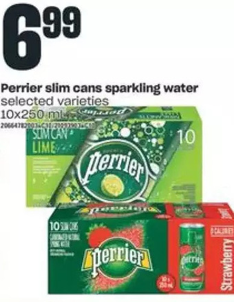 Independent Grocer Perrier Slim Cans Sparkling Water offer