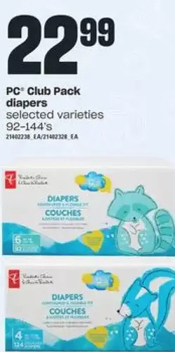 Independent Grocer PC Club Pack Diapers offer