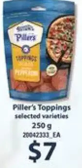 Independent Grocer Piller's Toppings offer