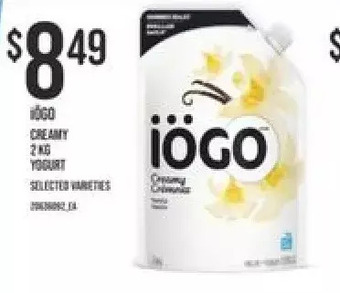 Independent Grocer Iogo Creamy Yogurt offer