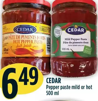 Marché Adonis Cedar Pepper Paste Mild or Hot offer