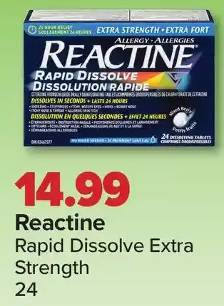 PharmaChoice Reactine Rapid Dissolve Extra Strength offer