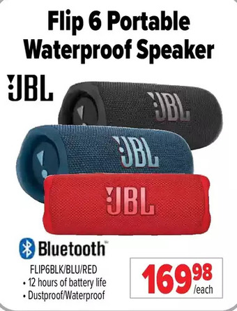 2001 Audio Video Jbl Flip 6 Portable Waterproof Speaker offer
