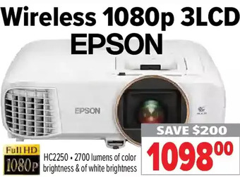 2001 Audio Video Epson Wireless 1080P 3LCD offer