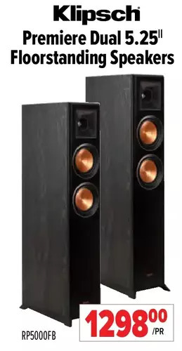 2001 Audio Video Klipsch Premiere Dual 5.25" Floorstanding Speakers offer