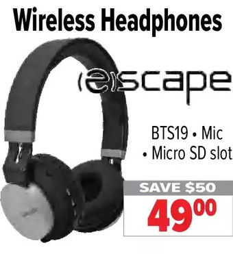 2001 Audio Video Escape Wireless Headphones offer