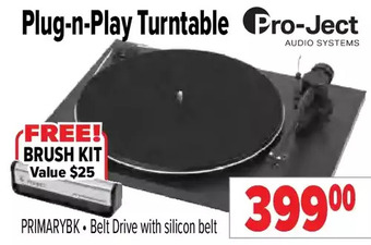 2001 Audio Video Pro-Ject Audio Systems Plug-N-Play Turntable offer