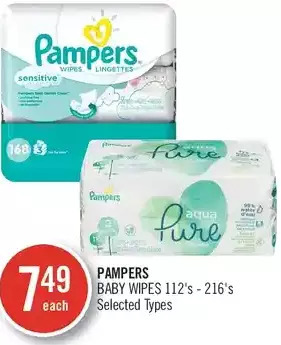 Shoppers Drug Mart Pampers Baby Wipes offer