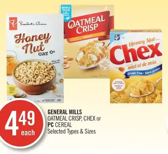 Shoppers Drug Mart General Mills Oatmeal Crisp, Chex or PC Cereal offer