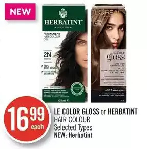 Shoppers Drug Mart Le Color Gloss or Herbatint Hair Colour offer