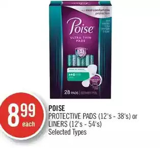 Shoppers Drug Mart Poise Protective Pads or Liners offer